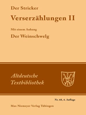 cover image of Verserzählungen II